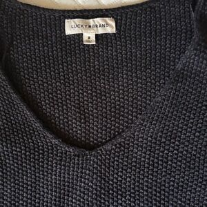 Lucky Brand Charcoal Knit Pullover